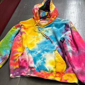 Tie-Dye Multicolor Hoodie - Cozy Women's Pullover